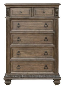 Liberty Furniture Carlisle Court 5 Drawer Chest in Chestnut with Dusty Wax - Furniture 4 Less (Jacksonville, NC)