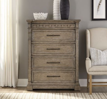 Liberty Furniture Town & Country 5 Drawer Chest in Dusty Taupe - Furniture 4 Less (Jacksonville, NC)