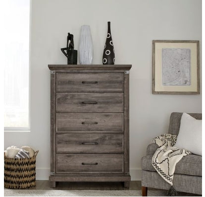 Liberty Furniture Lakeside Haven 5 Drawer Chest in Brownstone - Furniture 4 Less (Jacksonville, NC)