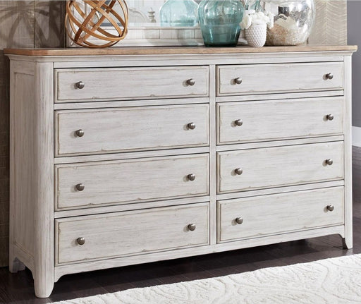 Liberty Furniture Farmhouse Reimagined Drawer Dresser in Antique White - Furniture 4 Less (Jacksonville, NC)