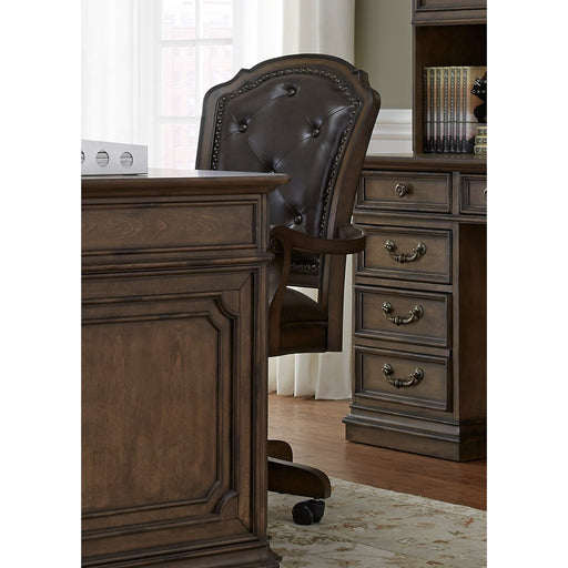 Liberty Amelia Jr Executive Office Chair in Antique Toffee - Furniture 4 Less (Jacksonville, NC)