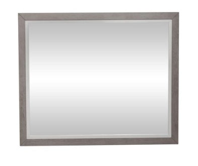 Liberty Furniture Palmetto Heights Landscape Mirror in Shell White and Driftwood - Furniture 4 Less (Jacksonville, NC)