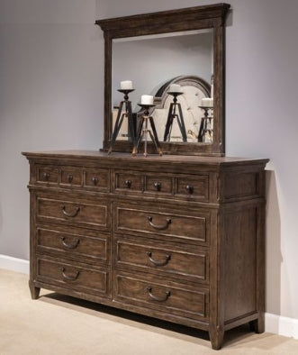 Liberty Furniture Paradise Valley Landscape Mirror in Saddle Brown - Furniture 4 Less (Jacksonville, NC)