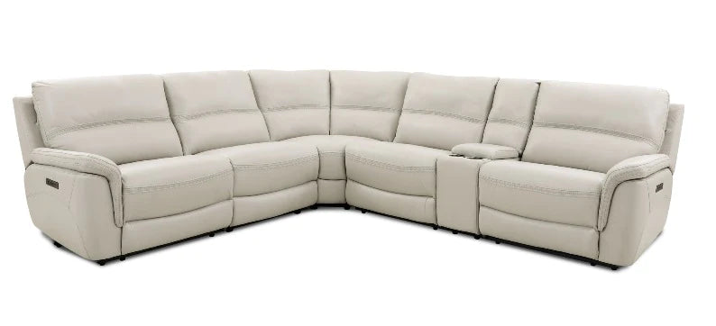 6 pc leather reclining sectional