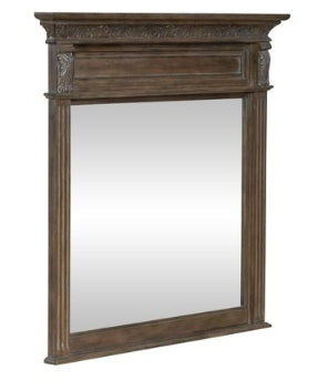 Liberty Furniture Carlisle Court Landscape Mirror in Chestnut with Dusty Wax - Furniture 4 Less (Jacksonville, NC)
