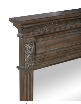 Liberty Furniture Carlisle Court Landscape Mirror in Chestnut with Dusty Wax - Furniture 4 Less (Jacksonville, NC)