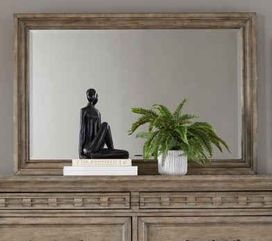 Liberty Furniture Town & Country Landscape Mirror in Dusty Taupe - Furniture 4 Less (Jacksonville, NC)