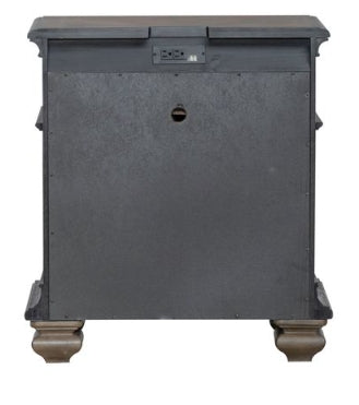 Liberty Furniture Carlisle Court 3 Drawer Nightstand with Charging Station in Chestnut with Dusty Wax - Furniture 4 Less (Jacksonville, NC)