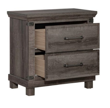 Liberty Furniture Lakeside Haven Nightstand w/ Charging Station in Brownstone - Furniture 4 Less (Jacksonville, NC)