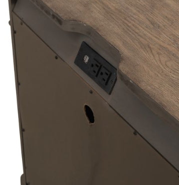 Liberty Furniture Town & Country 3 Drawer Nightstand w/ Charging Station in Dusty Taupe - Furniture 4 Less (Jacksonville, NC)