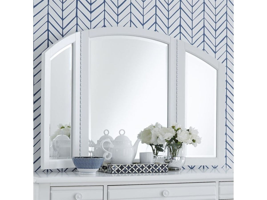 Liberty Furniture Summer House Vanity Mirror in Oyster White - Furniture 4 Less (Jacksonville, NC)
