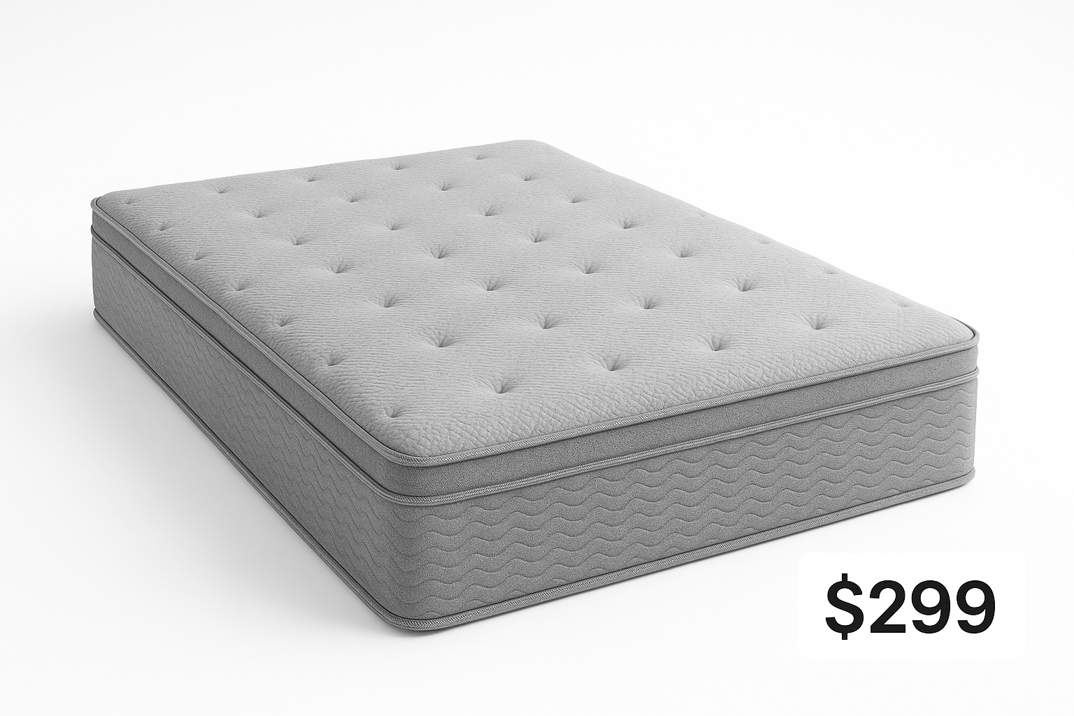 queen light grey hybrid mattress $299