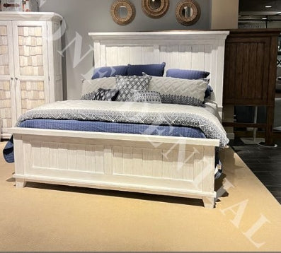 Liberty Furniture River Place Queen Panel Bed in Riverstone White image
