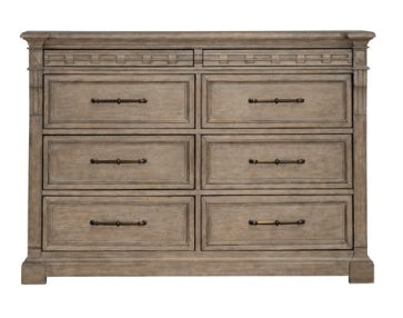 Liberty Furniture Town & Country 8 Drawer Dresser in Dusty Taupe - Furniture 4 Less (Jacksonville, NC)